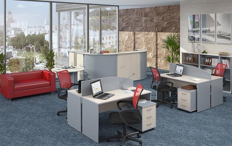 Набор мебели в офис IMAGO - рабочее место, шкафы для документов в Грозном - изображение 1